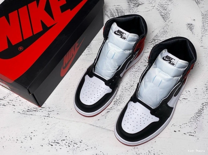 Kicktheory Jordan Black High Air CD0461-016 Retro 1 Toe Satin 0707